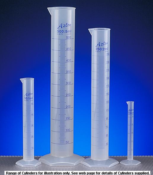 Polypropylene Measuring Cylinders with Printed Graduations